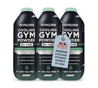 Cooling Gym Powder for Men - 3 Pack 170 g Each | 100% Talc-Free & Anti Chafing with Menthol, Bergamot & Cedarwood | Men’s Talcum Powder U by Great British Home