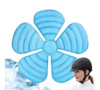 Cooling Hard Hat Liner - Cooling Mat for Hard Hat, Ice Hat Liner, Helmet Sweat Liner, Reusable Ice Cap Mat Flower Shape, Foldable Ice Cap Mat for Helmet, No-Sweat Comfort Safe & Odorless Blue
