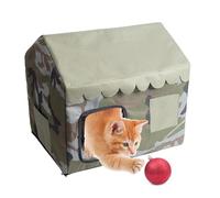 Cooling House for Outdoor Cats - Cooling Cat Cellar - Insulated Closed Cellar for Kittens Use The Balcony Lawn Back Door