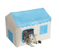 Cooling House for Outdoor Cats,Feral Cat House - Insulated Enclosed Shelter for Small Dogs Backdoor Lawn Garden Balcony Patio All Seasons