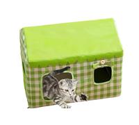 Cooling House for Outdoor Cats, Insulated Cat Cave Shelter, Enclosed All-Season Pet Hideaway, Weather-Resistant Cozy Space for Kittens in Lawn, Garden, Patio, Balcony, Backdoor