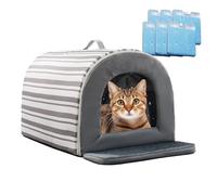 Cooling House for Outdoor Cats - Pet Cooling Bed with Ice Box - Comfortable Tent Non-Slip Waterproof Shelter Insulated Beds for Puppy Outside Weather Protection Travel Camping Gear Apartment