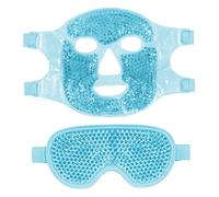 Cooling Ice Face Eye Mask for Reducing Puffiness Reusable Hot and Cold Compress Facial Eye Pack with Soft Plush Backing for Migraines..