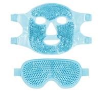 Cooling Ice Face Eye Mask for Reducing Puffiness Reusable Hot and Cold Compress Facial Eye Pack with Soft Plush Backing for Migraines Masks