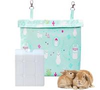 Cooling Ice Packs For Rabbits - Hanging Pet Cage Ice Pack | Reusable Temperature Regulating Gel Pad For Hamsters And Guinea Pigs | Portable Polyester Beat The Heat Summer Cooling Accessory