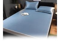 Cooling Ice Silk Bamboo Mattress Breathable & Easy Care Perfect for Bedrooms 1.8m x 2.2m Soft Sleep Hypoallergenic Comfort Blue Color