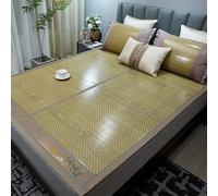 Cooling Ice Silk Summer Sleeping Mat, Bamboo And Rattan Bed Sleeping Mat Multicolor Multiple Sizes(Green,150 * 195cm)