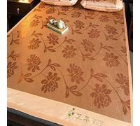 Cooling Ice Silk Summer Sleeping Mat, Foldable Rattan Cooling Sleeping Mat With Wormwood Pack Of 2 Multicolor Multiple Sizes(Dark Brown,90 * 195cm)
