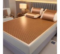 Cooling Ice Silk Summer Sleeping Mat, Rattan Sleeping Mat Multicolor Multiple Sizes(Light brown,60 * 120cm)