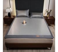 Cooling Ice Silk Summer Sleeping Mat, Summer Foldable Bam-boo Cooling Sleeping Mat Mattress Multicolor Multiple Sizes(Color C,150cm)