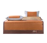 Cooling Ice Silk Summer Sleeping Mat, Summer Sleeping Mat 2-Sided Folding Bamboo for Bed Multiple Sizes(150CMx200CM)