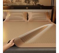 Cooling Ice Silk Summer Sleeping Mat, Two-Sided Rattan Ice Silk Mat Foldable With Pillowcase Multicolor Multiple Sizes(Grey,90 * 190cm)
