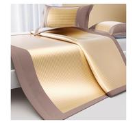Cooling Ice Silk Summer Sleeping Mat with Honeycomb Design 2 Breathable Pillowcases Portable Foldable Machine Washable Ideal for Bedroom and Living Room Use