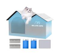 Cooling Kennel for Pets Outdoor - Cool Shelter with Aluminium Foil and Ice Pack, Large Cool Shelter with Folding Shade for Apartment Car Travel Balcony Camping Patio Garden