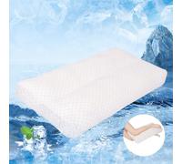 Cooling Knee Pillow for Side Sleeper, 4"Leg Pillow for Side Sleeping, 100% Cooling Fabric Pillow for Between Knees While Sleeping - High Support Alternative for Relieving Leg, Back, and Knee Pain