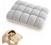 Cooling Marshmallow Puff Pillow - 2026 Upgrade, Breathable & Washable, High Resilience Neck Support For Side & Back Sleepers, Cloud-like Comfort & Skin-friendly Design Deep Gray 18.9 X 29.1 Inches