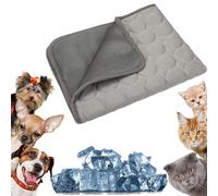 Cooling Mat, Cooling Dog Bed, Non Slip Dog Mat, Machine-Washable, Large Pet Cooler Pad for Car, Sofa, Floor, Machine-Washable (Gray,M-62 * 52CM)