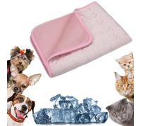 Cooling Mat, Cooling Dog Bed, Non Slip Dog Mat, Machine-Washable, Large Pet Cooler Pad for Car, Sofa, Floor, Machine-Washable (Pink,XL-100 * 70CM)