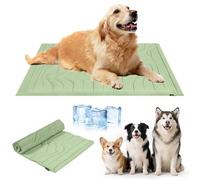 Cooling Mat for Dogs, 2025 New Large Self-Cooling Ice Silk Mat, Non-Slip Washable Dog Beds, Gel Pet Mat for Cats and Dogs (Green, XL)