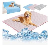 Cooling Mat For Dogs,2025 Upgraded Pet Ice Silk Mats,Reusable Pet Cooling Mat Mat Cats,Washable Ice Silk For Dogs Non & Cool