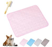 Cooling Mat for Dogs and Cats, 2025 New Soft Durable Anti-Scratch Pet Ice Silk Mat, Non-Slip Self-Cooling Pad for Home, On-the-Go or in the Car (Pink, XL(100 * 75cm))