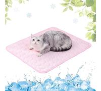 Cooling Mat for Dogs & Cats Non-Toxic Self Cooling Pad for Summer Portable Water-Resistant Cat Dog Bed Pets Sleeping Mats, Easy to Clean Indoor & Outdoor Use(Pink,XL(100 * 75cm))