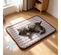 Cooling Mat for Dogs & Cats, Self-Cooling Gel Pad, Foldable, Easy to Clean, Portable, Durable Leakproof Pet Cool Mat Bed Mattress for Extra Large Dogs Cats Puppy in Hot Summer Large (100x70cm)