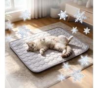 Cooling Mat for Dogs & Cats, Self-Cooling Gel Pad, Foldable, Portable, Easy to Clean, Durable Leakproof Pet Cool Mat Bed Mattress for Extra Large Dogs Cats Puppy in Hot Summer Large A2