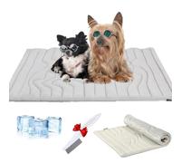 Cooling Mat for Dogs Cats,Summer Portable Non-Slip Pet Self CoolingMat,Practical Double-Sided Large Washable Cool Blanket,Machine Washable Large Pet Chill Mat Indoor (Gray, S-51 * 41cm)