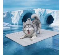Cooling Mat For Dogs, Durable Anti-Scratch Cool Bed For Cats Foldable Summer Bed For Crate Kennel,Car Seat And Travel,Grey-XL-150x101cm