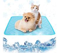 Cooling Mat For Dogs Non Gel, Pet Cooling Mat For Cats, Pet Dog Self Cooling Mat Pad, Rabbit Cooling Mat, Baby/animal Cooling Mat Cartoon Non Toxic Sofa Car Seat Summer Ice Cooling Mat (M, Blue)