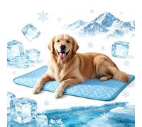 Cooling Mat for Dogs, S-XXL Washable Pet Cooling Pad with Rapid Chill Fabric, Waterproof Memory Foam Dog Bed Mat, Non-Slip Breathable Kennel Crate Pad for Large Dogs, Cats, Travel, Floor and Sofa