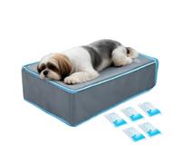 Cooling Mat for Dogs with 5 Ice Packs 51.5x38x14cm Portable Washable Bed
