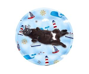 Cooling Mat for Pets - Animal Cooling Mat | Waterproof Round Portable Sleeping Mat Small Animals House Car Travel | Kittens Puppies Rabbits Summer Floor Mat Blue Cooling Sleeping Area Refreshment
