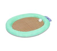 Cooling Mat for Pets | Pet Bed with Interactive Play Ball - Cooling Blanket for Dogs as a Cool Summer Bed | For Puppies and Young Cats in Summer Heat in Sizes S M L for Floor Balcony and Garden