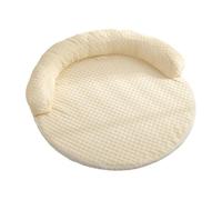 Cooling Mat Pet Bed for Large Dogs Ice Silk Comfort Breathable Breeze Bed With Pillow Cushion Sleeping Beds for Cats Round Pet Bed with Bolster Non Slip Washable Dog Cushion for Summer Indoor Outdoor