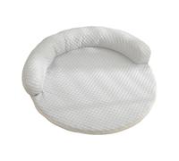 Cooling Mat Pet Bed for Large Dogs Ice Silk Comfort Breathable Breeze Bed With Pillow Cushion Sleeping Beds for Cats Round Pet Bed with Bolster Non Slip Washable Dog Cushion for Summer Indoor Outdoor