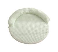 Cooling Mat Pet Bed for Large Dogs Ice Silk Comfort Breathable Breeze Bed With Pillow Cushion Sleeping Beds for Cats Round Pet Bed with Bolster Non Slip Washable Dog Cushion for Summer Indoor Outdoor