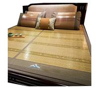 Cooling Mat Summer Sleeping Mat Bamboo Cooling Mattress Bedding Double-Sided Folding Ice Silk Mat Summer Mattress(D,1.8 * 2M/70 * 78in)