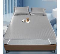 Cooling Mattress Pad King Size - Gel Infused Summer Sleep Mat, Breathable Charcoal Rattan, Foldable Design for Ultimate Comfort & Refreshing Sleep Relief (150x200cm)