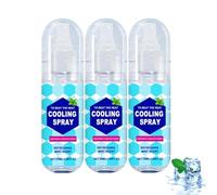 Cooling Mist Spray for Hot Weather, 50ml Summer Cooling Spray for Face and Body, After Sun Spray, Cool & Comfortable, Cooling Face Mist & Refreshing Body Spray, Keep Cool & Refreshing Feeling (3PC)