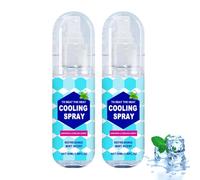 Cooling Mist Spray for Hot Weather, 50ml Summer Cooling Spray for Face and Body, After Sun Spray, Cool & Comfortable, Cooling Face Mist & Refreshing Body Spray, Keep Cool & Refreshing Feeling (2PC)