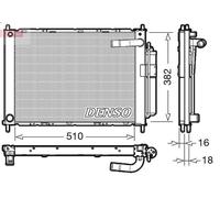 Cooling Module DENSO DRM46101 for NISSAN MICRA III (K12) 1.2 2002-2010
