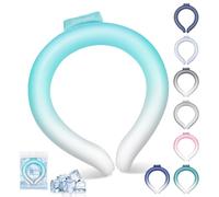 Cooling Neck Tube, Ice Collar, Neck Cooling Tube Reusable 18℃/64℉ Wearable Cooling Wraps for Hot Weather, Summer Heat, Outdoor Workers (Gradient Light Blue)