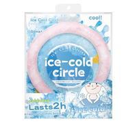 Cooling Neck Tube, Wearable Neck Cooling Ring for Hot Weather, Reusable 18℃/64℉ Ice Ring Neck Cooler for Outdoor Workers, Neck Ice Pack Wrap for Summer Heat (Pink)