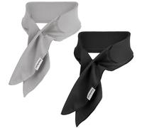 Cooling Neck Wrap Cooling Bandana Keep Your Neck, Head and Joints Cool, One Size Fits All Neck Cooling Scarf with Ties, Gray+black, One size