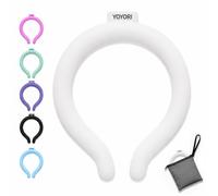 Cooling Neck Wrap with Insulated Bag, Reusable Ice Neck Ring & Body Cooler for Summer Heat, Wearable Cooling Tube Maintains 18°C/64°F for Outdoor, Sports, Travel (White)