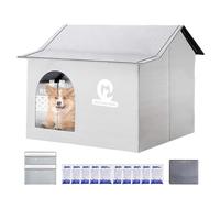 Cooling Outdoor Cat House, Foldable Weatherproof Pet Shelter, Ice Pack Enhanced Cooling Bed, All-Season Insulation, Easy Foldable Storage,45×25×35cm, For Backyard Indoor Outdoor