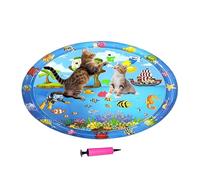 Cooling Pad for Dog | Anti-Scratch Dog Water Play Mat 39.37x39.37 Inches - Inflatable Pet Ice Pad with Pump Interactive Sensory Toy for Hot Weather Outdoor Lawn Garden Home Bedroom Indoor Floor