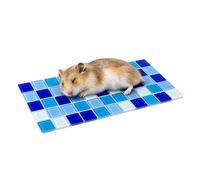 Cooling Pad For Rabbits - 11.81 Inch Cuttable Crystal Ore Mat | Reusable Cooler For Cage | Summer Blue Ice Pet Cooling Mat | Lightweight, Perfect For Guinea Pig Hamster Heat Relief.